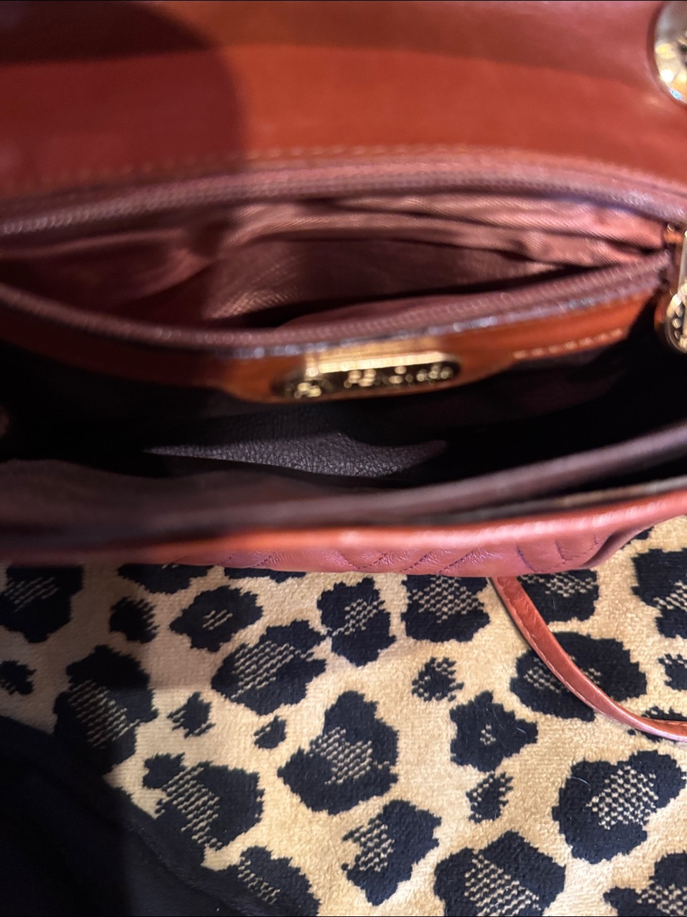 Fendi Brown Quilted Leather Crossbody with Gold Pasta Chain Accents - Picture 13 of 16